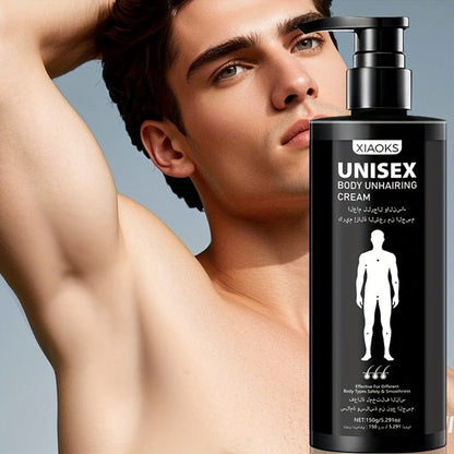 Hair Removal Cream Sensitive Skin 5 Minute Gentle Depilatory Gel 150g - Body Chest Back Private Parts Hair Removal for Men and Women Painless Smooth Unisex Safe Formula
