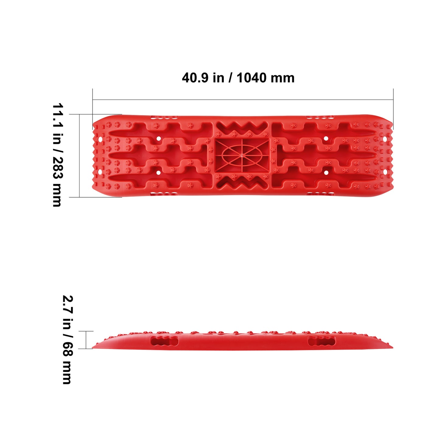 Traction Boards 2-Pack – 10-Ton Off-Road Vehicle Recovery Boards for Mud, Sand & Snow, High-Strength PP with Pull Straps & Storage Bag for SUV, Truck & RV