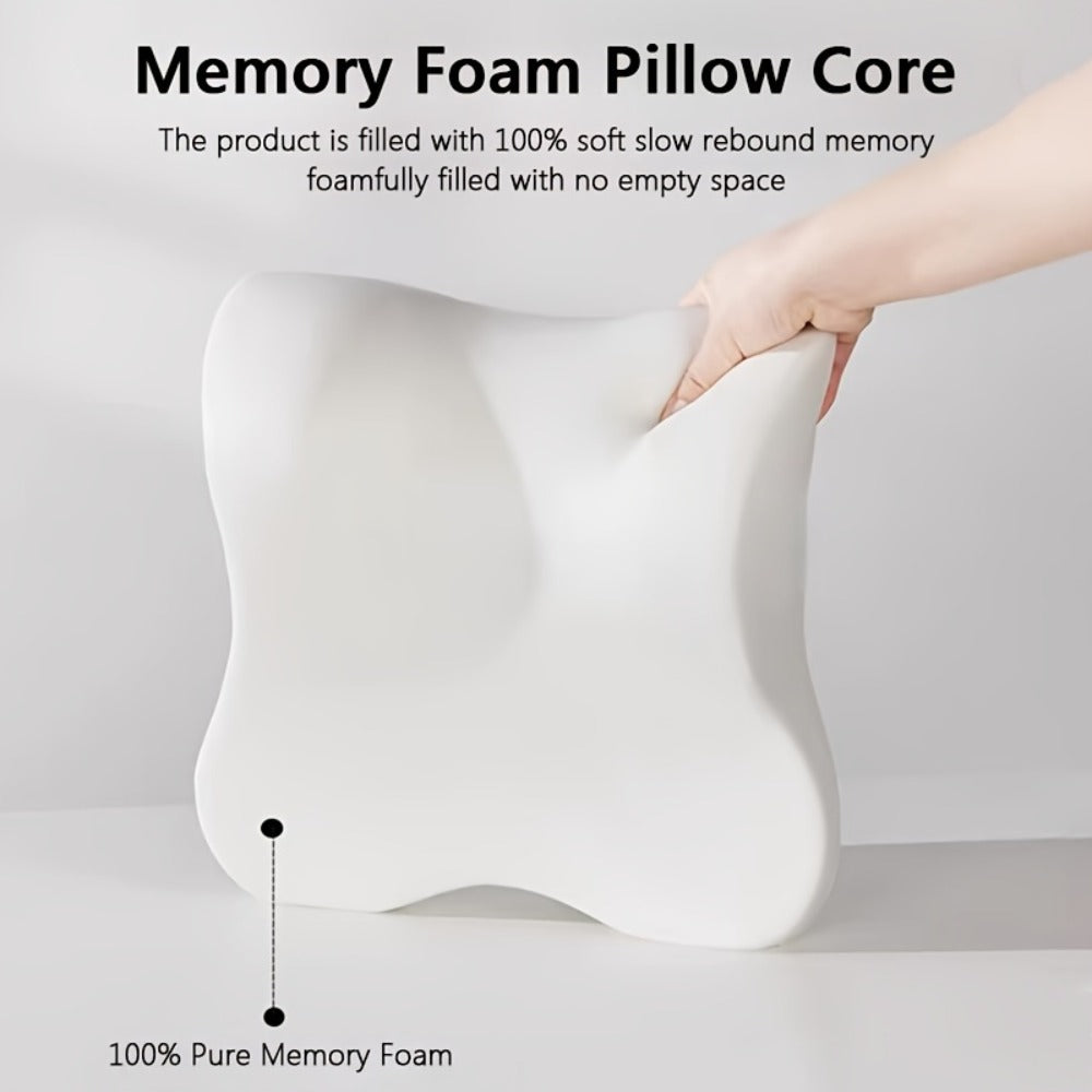 Car Headrest Neck Pillow 100% Memory Foam Ergonomic Support – Breathable Removable Washable Cover Adjustable Buckle for Driver Passenger Seat – Light Gray / Dark Gray / Black / Orange