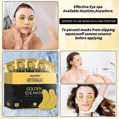 Under Eye Patches Collagen Gold 30 Pairs – Hyaluronic Acid Eye Masks Reduce Dark Circles Puffiness Fine Lines Hydrating Nourishing Spa Eye Care Gift for Women All Skin Types 1 Month Supply