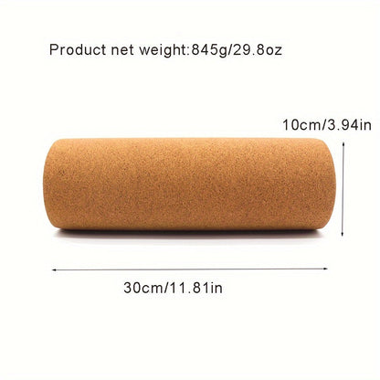 Cork Yoga Roller High-Density Foam Roller for Muscle Massage – 11.81 Inch Textured Surface for Neck & Back Pain Relief, Flexibility & Relaxation, Portable for Adults Men & Women