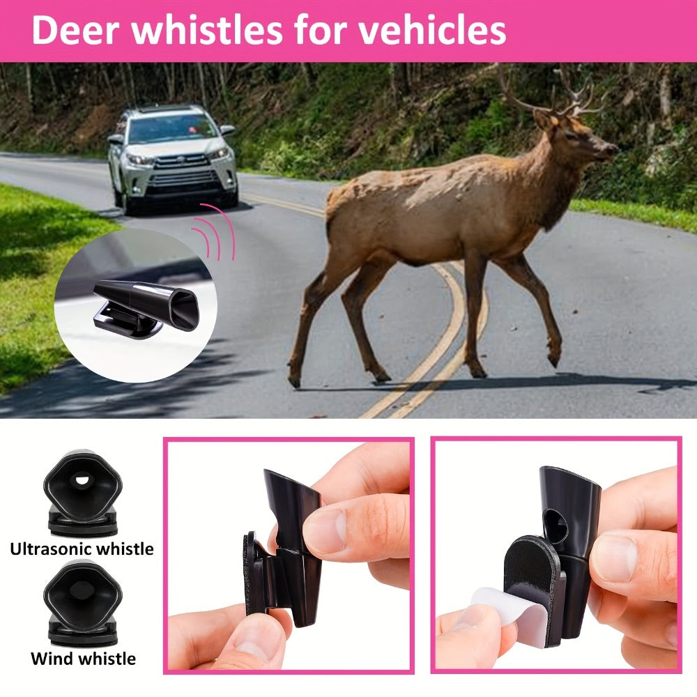 Car Roadside Emergency Kit Pink - Jumper Cables, Deer Whistles & Auto Safety Tool Set for Women, Winter Car Safety Roadside Assistance Kit, No Battery Required, Perfect Gift for Female Drivers