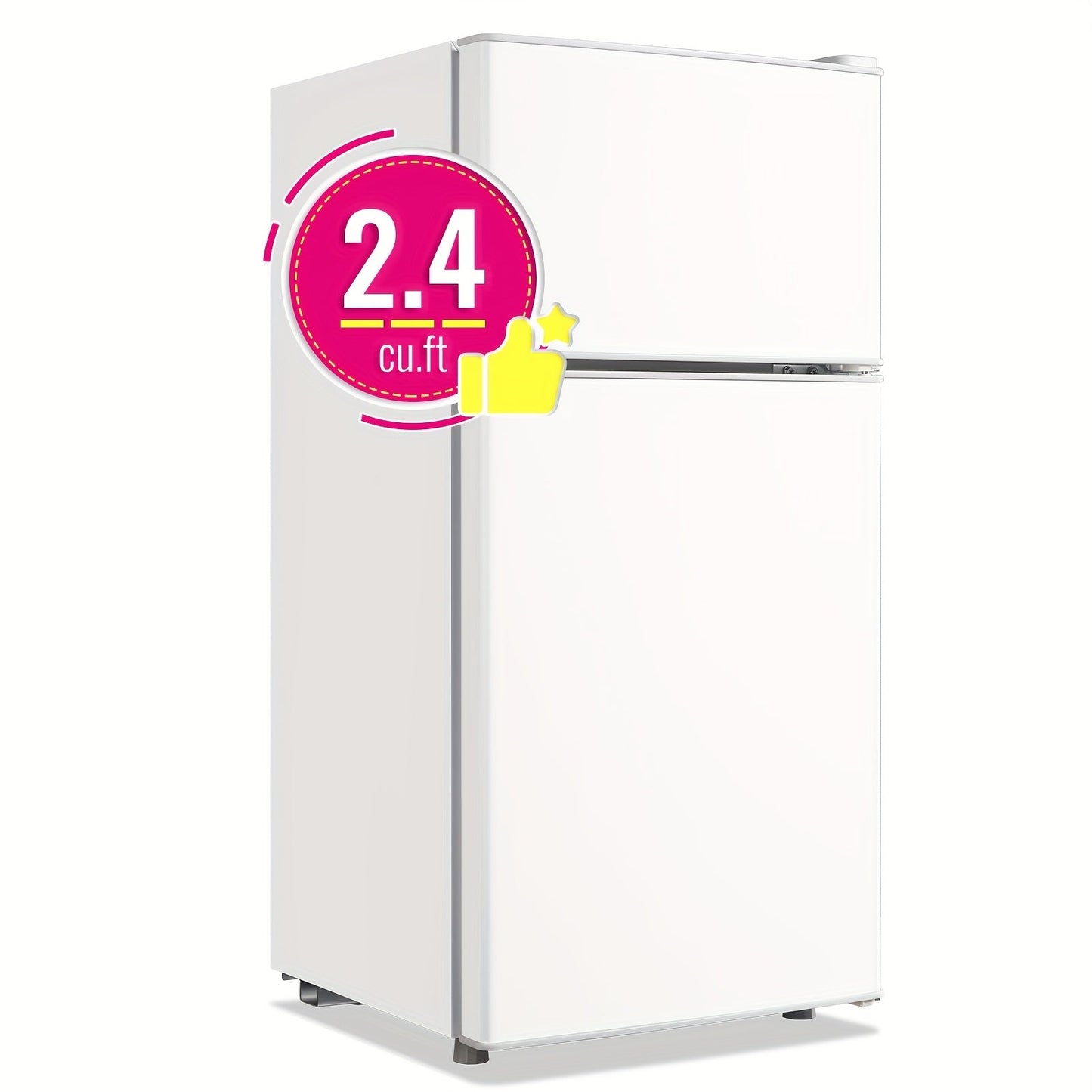 Compact Refrigerator, 3.2 Cu Ft Single Door Mini Fridge with 4-Layer Storage, Removable Shelves, Crisper Drawer & Adjustable Temperature – Quiet Energy-Efficient Small Fridge for Dorm, Office, Apartment and Bedroom