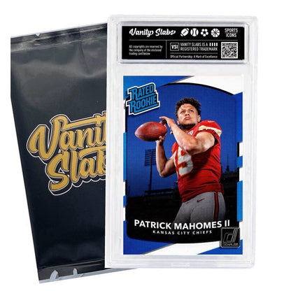 Trading Card Display Slab by Vanity Slabs – Crystal Clear 35pt Card Case + Free Random Trading Card, Fits Pokemon Panini Topps Baseball Basketball, Collector Gift for Kids & Hobbyists