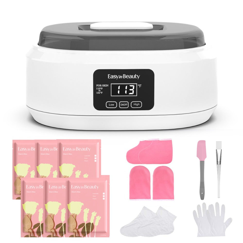 Paraffin Wax Warmer Kit 3000ml Touchscreen for Hands & Feet – Includes 6 Packs Refill Wax, Hot Wax Spa Bath for Arthritis Pain Relief & Deep Skin Moisturizing, Home Salon Use Purple Pink White Green Black