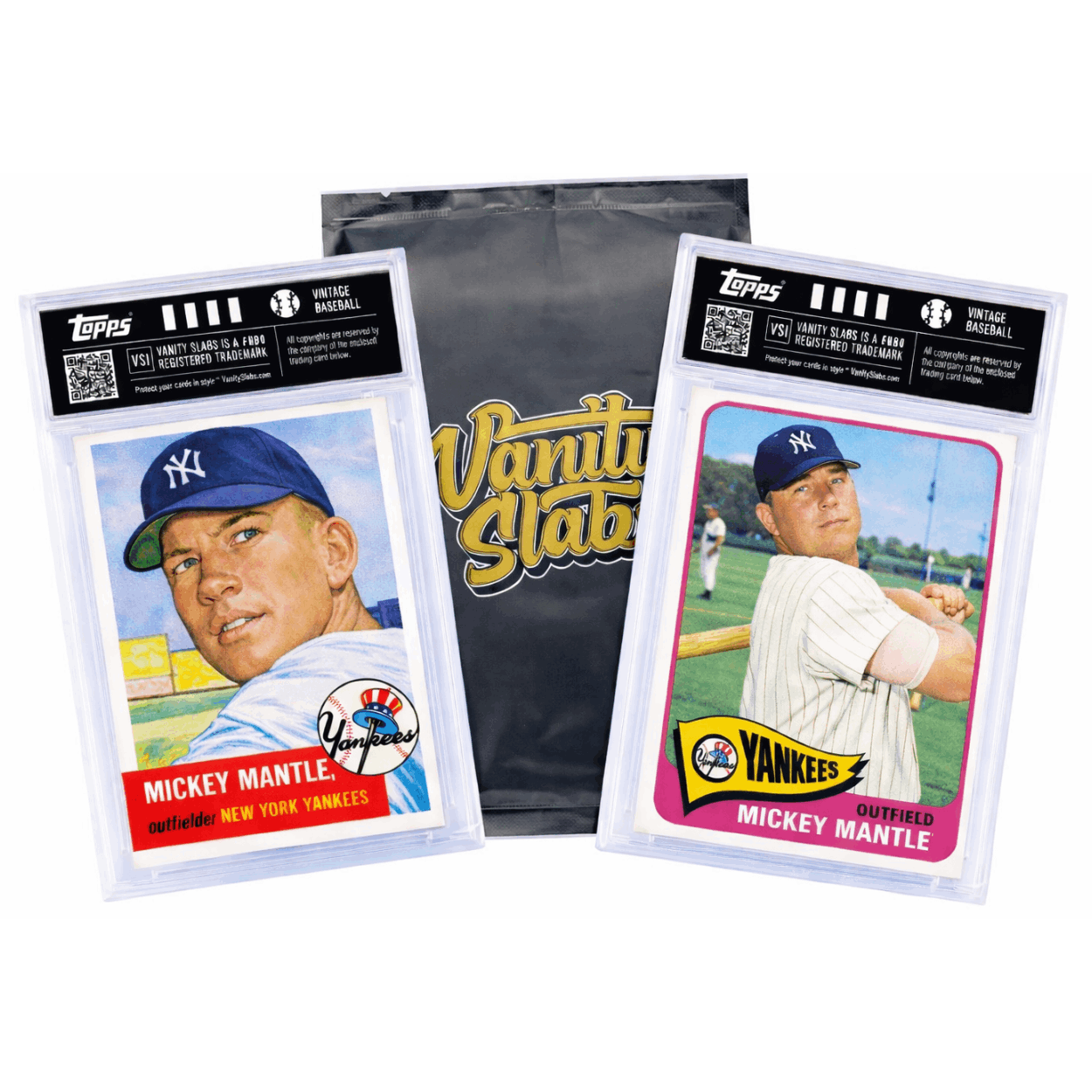 Vintage Baseball Card Vanity Slab Mystery – Authentic Topps Era Card 50 to 100+ Years Old in Display Case | Hall of Fame Legends Possible | 1 or 2 Slab Bundle | Collector Gift for All Ages