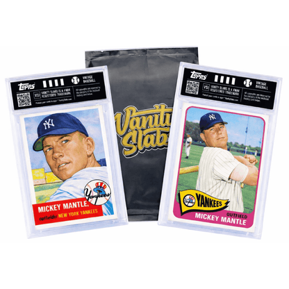 Vintage Baseball Card Vanity Slab Mystery – Authentic Topps Era Card 50 to 100+ Years Old in Display Case | Hall of Fame Legends Possible | 1 or 2 Slab Bundle | Collector Gift for All Ages