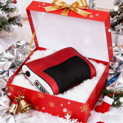 Shiatsu Neck & Back Massage Pillow – Bidirectional Rotating Deep Tissue Kneading Cervical Massager for Pain Relief, Electric Massage Pillow for Neck Shoulder & Back, Gift for Mom Dad Men Women