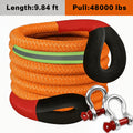 Heavy Duty Recovery Tow Rope, 44000/40000/25000/5700 LBS Break Strength, Emergency Tow Rope for Truck Jeep ATV & More, Towing Strap with 2pcs D Ring Shackles, Reflective Safety Flag, Storage Bag, Truck Towing, Vehicle Recovery, Durable Strap