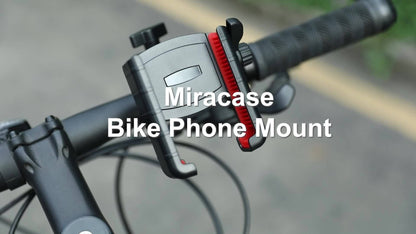 Motorcycle Phone Mount Handlebar Quick Lock – Universal Bike Phone Holder for 4"-7" Phones, No-Block Camera Design, Non-Slip Secure Clamp for iPhone, Samsung & All Smartphones, Black/Red