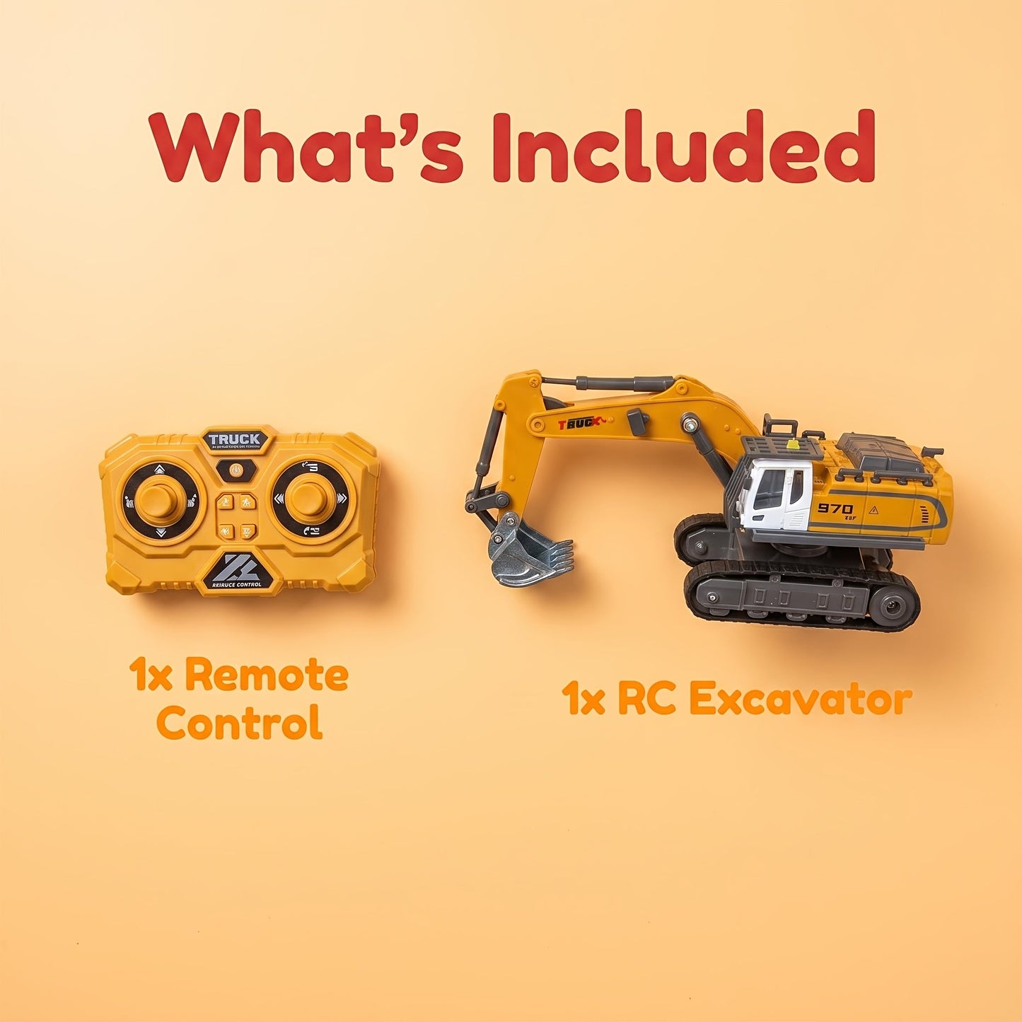 RC Construction Truck Toy 1:24 Scale Alloy Bulldozer Dump Truck & Excavator – 11-Channel Remote Control with Forward, Backward, Turning & Sound, Indoor Outdoor RC Toy Gift for Boys Girls
