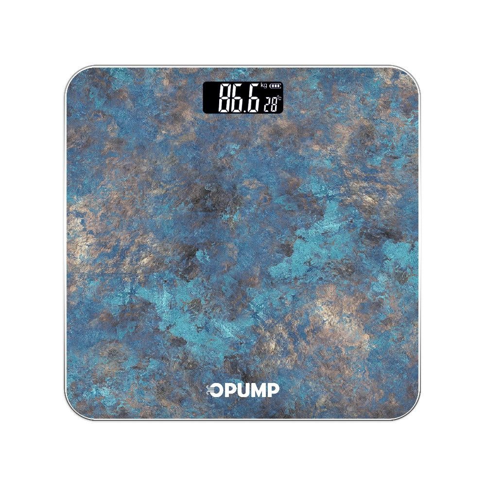 OPUMP Bathroom Scale 400lb – Highly Accurate Digital Body Weight Scale with Backlit LED Display, Batteries Included, Measures up to 400lb/180kg, Multiple Colors – Black Marble, Bronze, Sapphire & More