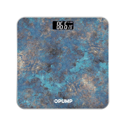 OPUMP Bathroom Scale 400lb – Highly Accurate Digital Body Weight Scale with Backlit LED Display, Batteries Included, Measures up to 400lb/180kg, Multiple Colors – Black Marble, Bronze, Sapphire & More