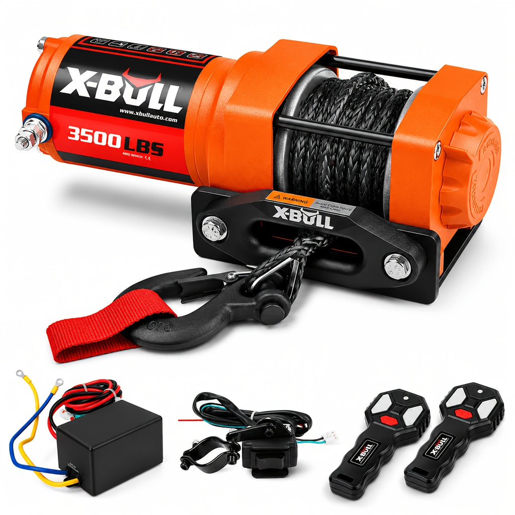 14500lb/5000lb/4500lb/3000lb Electric Winch 12V Winch Steel Cable Synthetic Rope Offroad Towing Trucks Trailers SUVs Offroad Recovery Robust Construction for SUV Trailer Boat Winch ATV UTV ATV Winch Kit 4WD 4X4