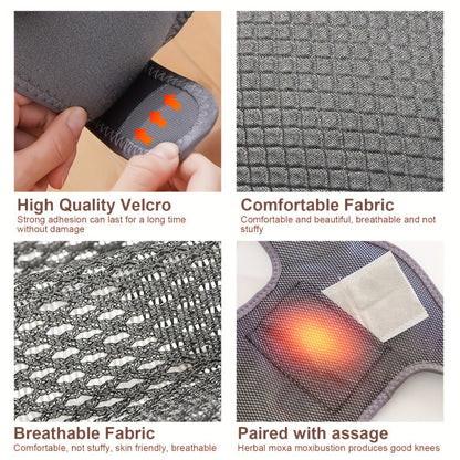 Heated Knee Massager Brace – Wireless Electric Knee Pad with Heat & Vibration, USB Rechargeable Warm Massage Knee Support Wrap for Arthritis, Joint Pain Relief, Men & Women
