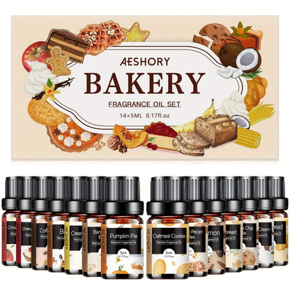Essential Oil Gift Set 14pcs – Bakery, Fruity & Floral Fragrance Oils for Diffuser & Candle Making | Valentine's Day, Birthday & Holiday Gift