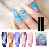 Watercolor Nail Polish White