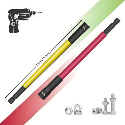 Magnetic Nut Driver Set 18-Piece – Impact-Ready Extra Long Hex Shank, SAE & Metric CR-V Steel Screwdriver Bit Kit for Power Drills, Home Repair & Professional Use