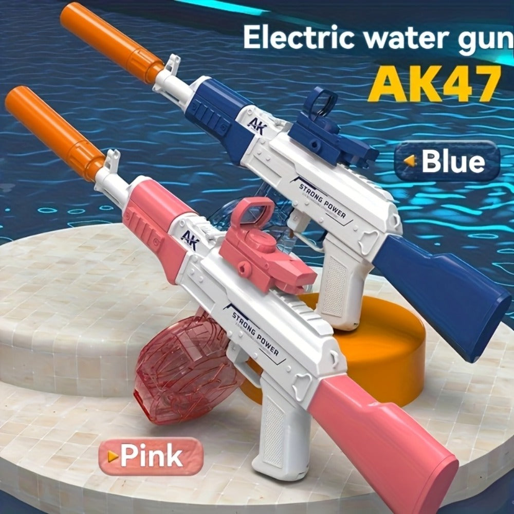 Automatic High-Capacity Electric Water Gun Ultra Long Range Powerful Motorized Squirt Blaster Continuous Spray for Kids Adults Pool Backyard Beach Summer Battle