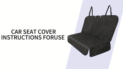 Bench Seat Cover for Back Seat – Waterproof 900D Full Rear Seat Protector for Pets & Kids, Universal Fit Cars Trucks SUVs, Non-Slip Machine Washable, Seat Belt & Armrest Access, Black