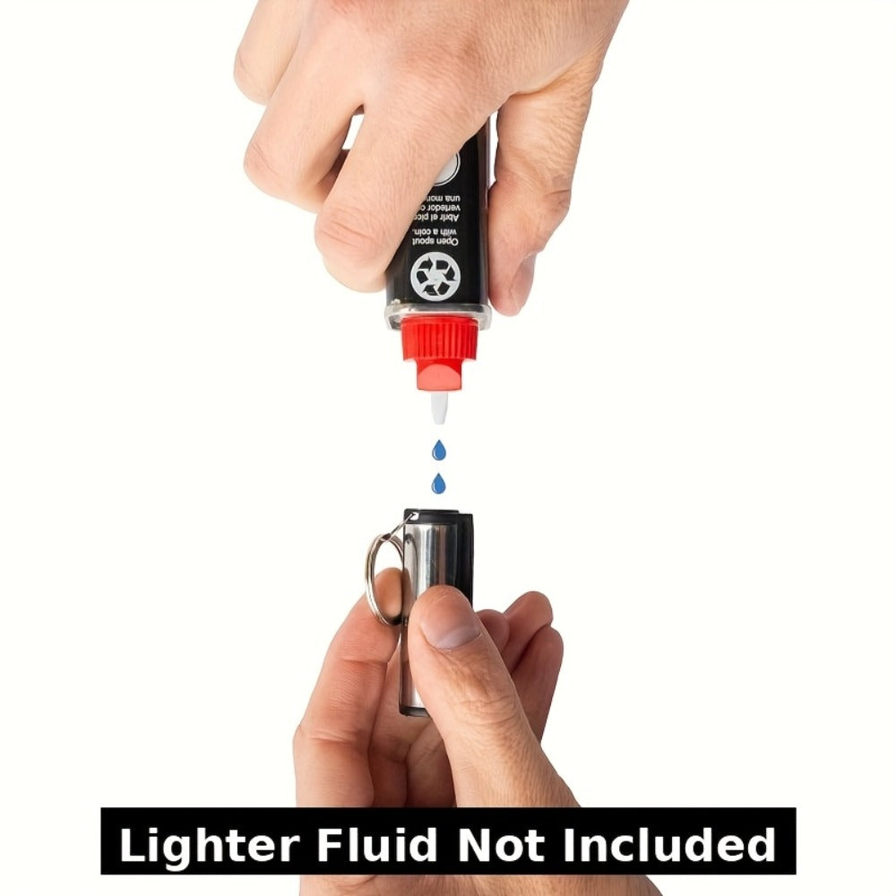Metal Match Kerosene Lighter 10pcs, Emergency Survival Matches Multi-Functional Keychain Fire Starter for Outdoor Camping Hiking Survival Gear, Windproof Reusable Fire Starting Tools – No Lighter Fuel Included