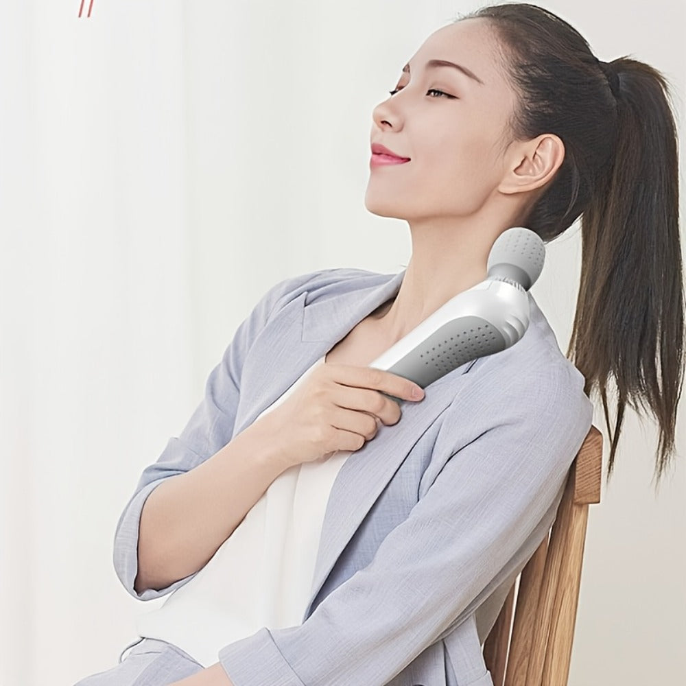USB Rechargeable Vibration Massage Stick – Portable Handheld Full Body Massager for Neck, Back, Legs & Waist Relaxation, Compact Electric Wand Massager for Home Office & Travel Use