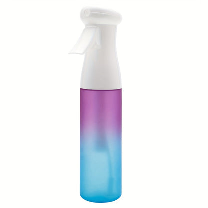 Fine Mist Spray Bottle 300ml 10oz Refillable Fragrance-Free Plastic Sprayer for Hair Styling Salon Barber Gardening Plant Watering Cleaning Gradient Black Pink Purple