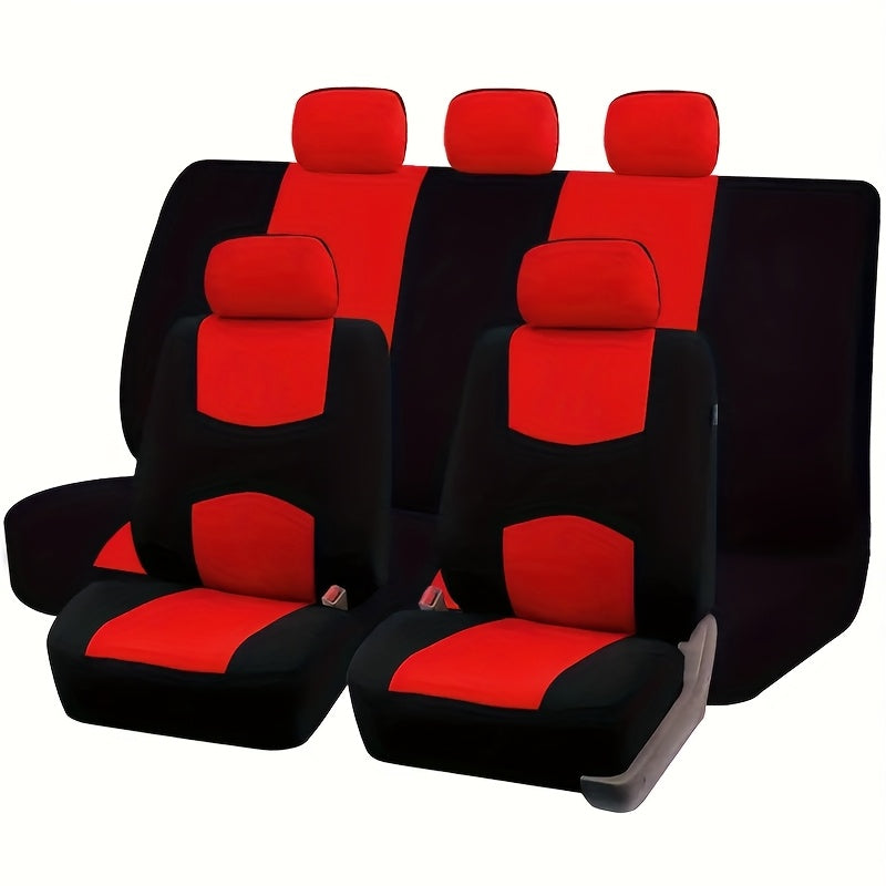 Full Coverage 5-Seat Universal Car Seat Covers, Breathable Fabric, Wear-Resistant, Seat Protection, Suitable for All Seasons. Universal Fabric Suitable for Most 5-seat Car Models on the Market