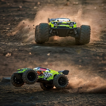 Drop-Proof High-Speed RC Off-Road Car for Boys – 2.4GHz Impact-Resistant All-Terrain Remote Control Vehicle, Rechargeable RC Car Gift for Boys Ages 3 4 5 6 7 Birthday Christmas (Green)