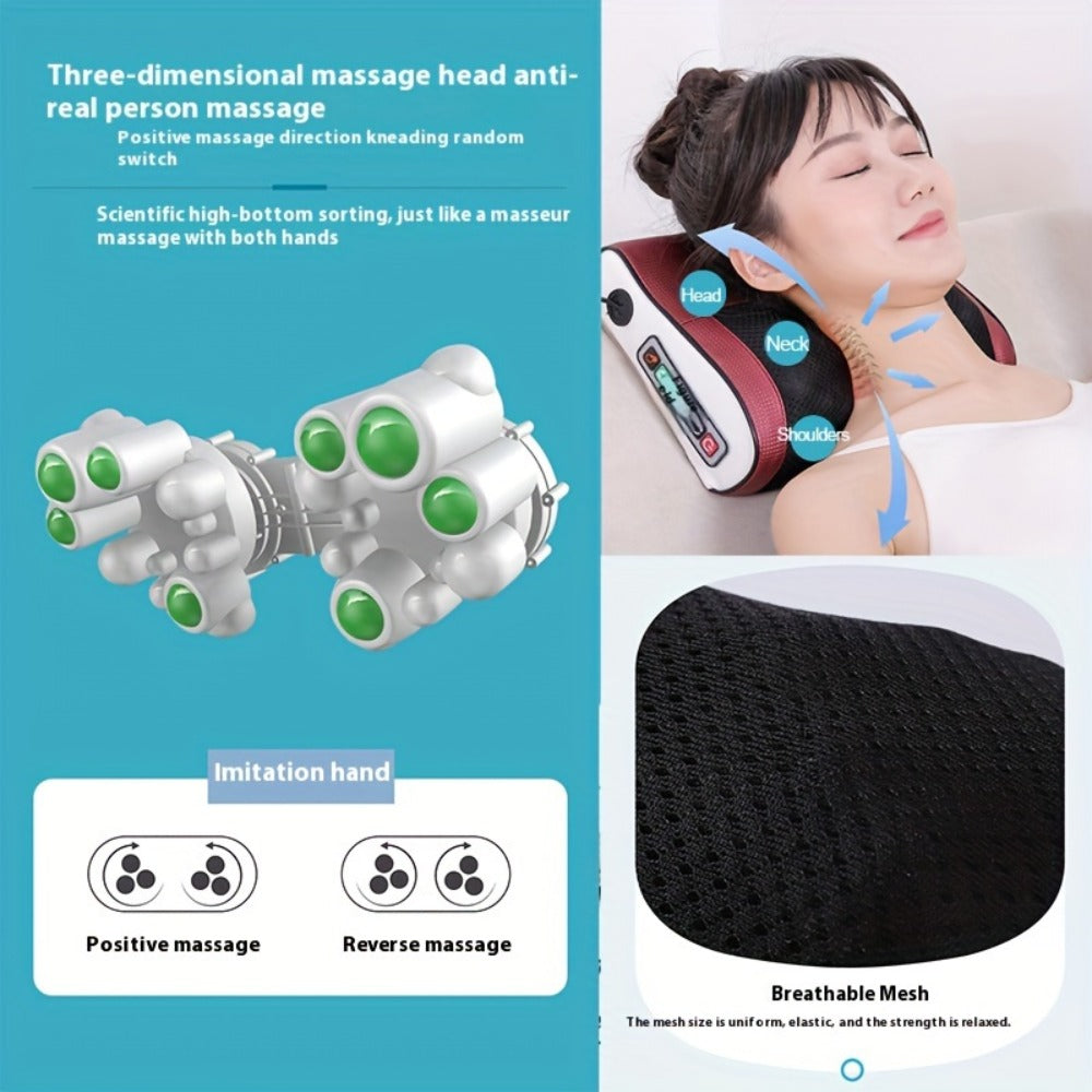Electric Massager for Neck, Shoulder, Back & Foot – Deep Tissue Kneading Point Massage, Cordless Handheld Body Massager, Relaxation Gift for Women Men Mom Dad, Multiple Modes & Intensities