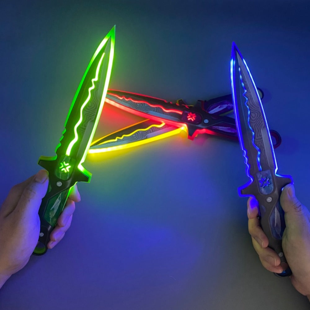 LED Light-Up Katana Toy Sword – Anime Cosplay Prop for Kids & Teens, Glowing Samurai Ninja Sword, Halloween Party Photo Prop, Blue Red Yellow Green, 11.8in 30cm