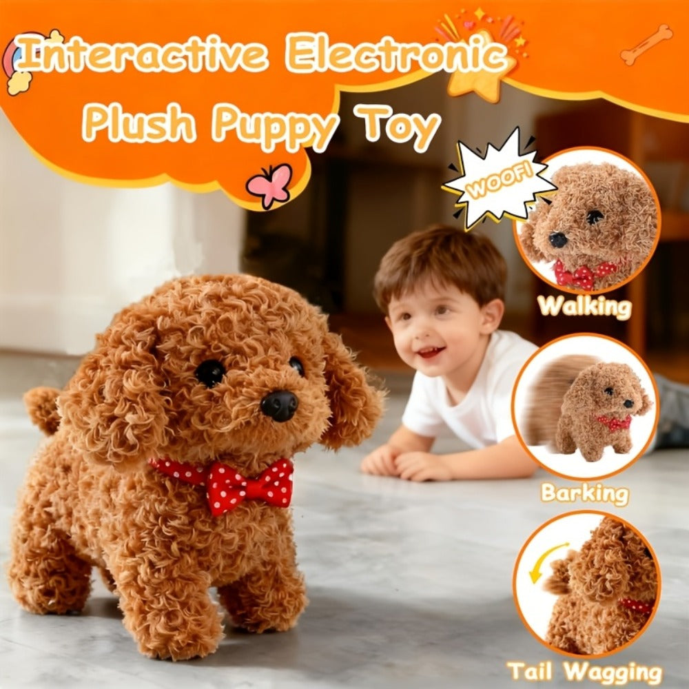 Interactive Robotic Dog Plush Toy — Electric Walking Talking Pet Dog with Realistic Sounds & Movements for Kids Boys Girls Toddlers | Smart STEM Educational Toy | Birthday Christmas Easter Gift