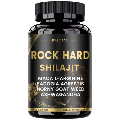 Shilajit Ashwagandha Capsules with Taurine, Ginseng & Turmeric — 5-in-1 Natural Energy, Mood, Nerve & Antioxidant Support | Adaptogen Vitality Supplement for Women & Men | 60 Capsules
