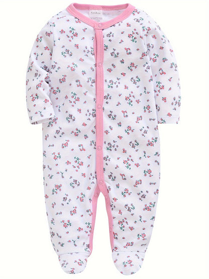 Baby Girl Floral Bodysuit - Long Sleeve