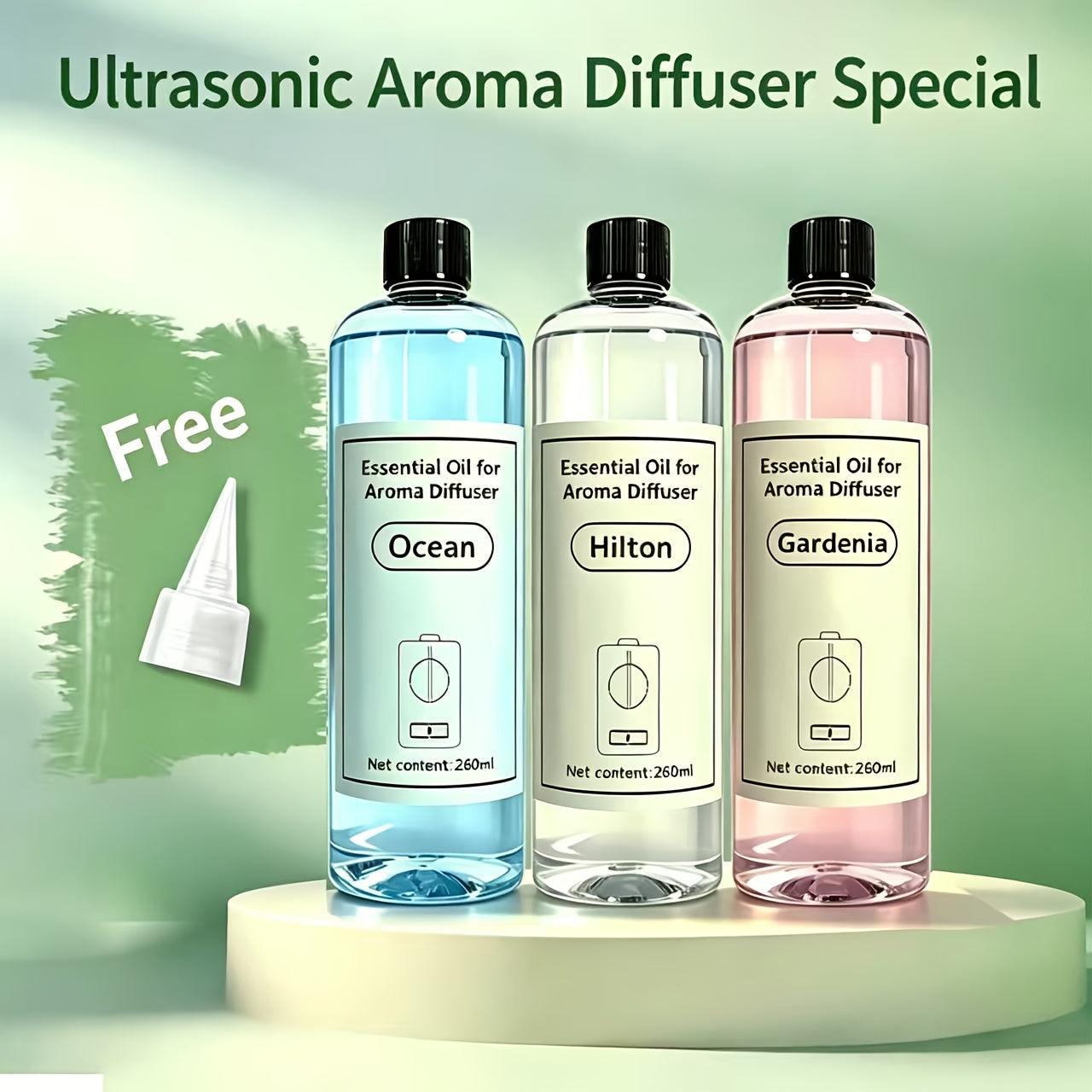 [Oil Refill Pack] Car Accessories Large Capacity Essential Oil Refill Pack, Car Aroma Diffuser Refill Liquid, Suitable For Various Aroma Diffusers, Eliminates Odors, Long-Lasting Fragrance, Easy To Refill, Anti-Spill Design, For Car, Home, And Office Use