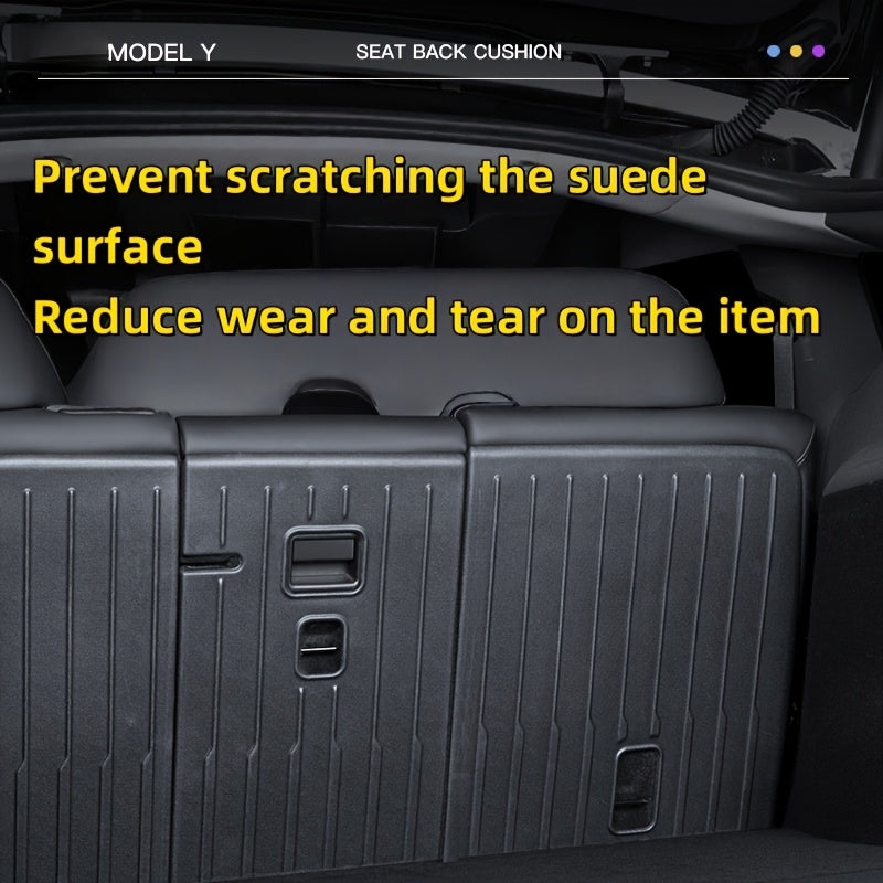 Backrest Mats for Tesla 2025 for Model Y Juniper|(not Suitable for Model Y RWD)Car Rear Seat Back Backrest Pads|Back Seat Cover Mats|for Tesla Seat Back Cushion|Trunk Divider Cargo Luggage Liner|Seat Protector|for Tesla Accessories| TPE