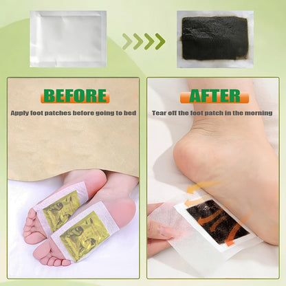 Foot Detox Pads 30 Pack Bamboo Vinegar Ginger Powder Natural Plant Ingredient Deep Cleansing Moisturizing Patches – Overnight Foot Massage Relaxation for Home Office Travel, Self-Care Wellness Gift
