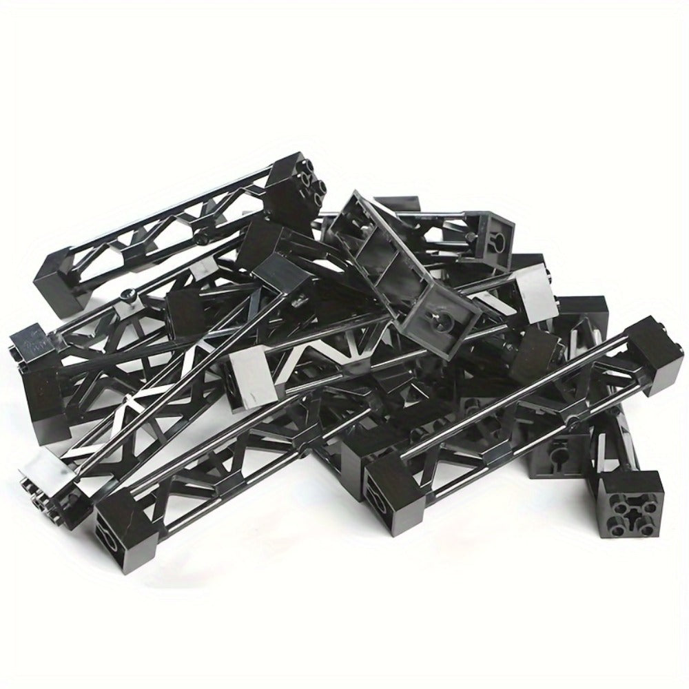 2x2x10 Pillar Support Bricks 20pcs Black – LEGO-Compatible Column Rod Blocks for MOC City Train Girder Military Architecture Builds, Parts 58827 95347, Bulk Brick Accessory for Kids & Adults