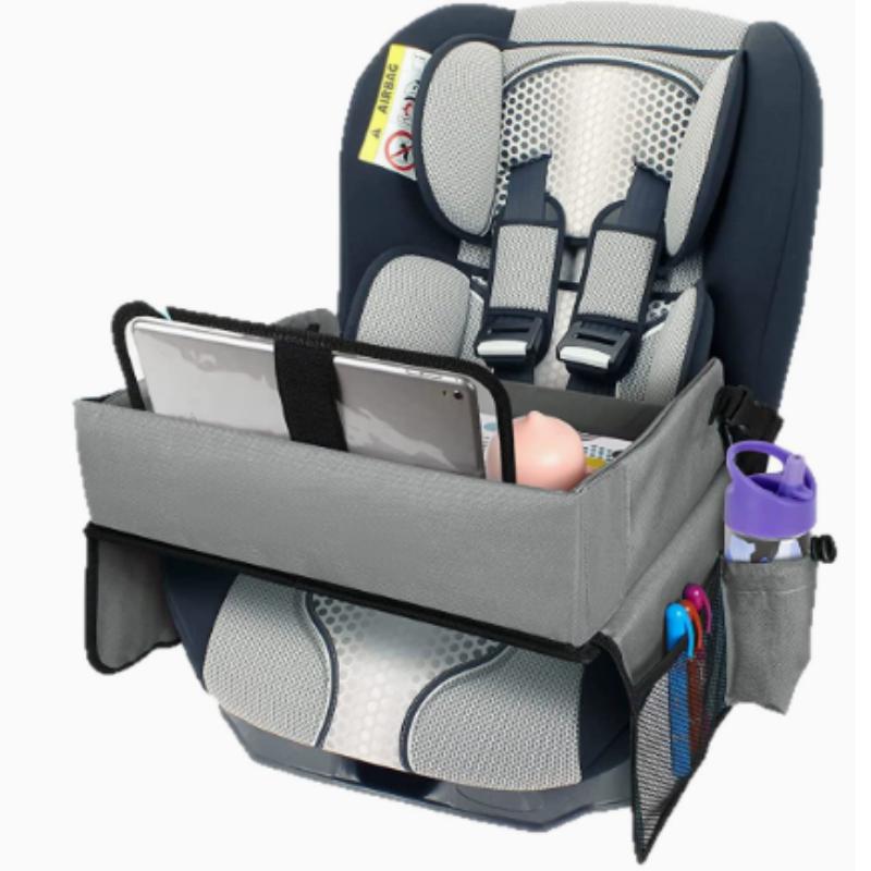 1pc Car Travel Trays, Essential Car Trays for Long-distance Road Travel, Car Seat Activity Table Trays, Car Seat Table Organizer, Painting, Water Cup, Food Holder