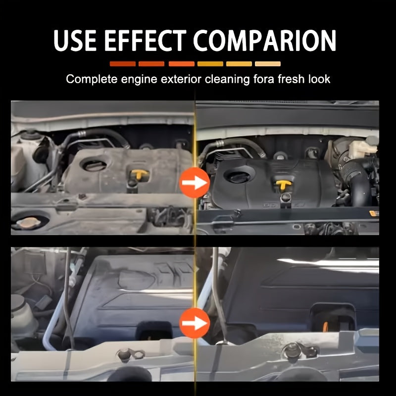 3.38oz Car Engine Cleaner | Quickly Removes Oil Stains, No Rinsing Required. Engine Bay Maintenance Cleaner for Restoration And Detailing. Effectively Polishes And Extends Engine Life. Suitable for All Vehicles.