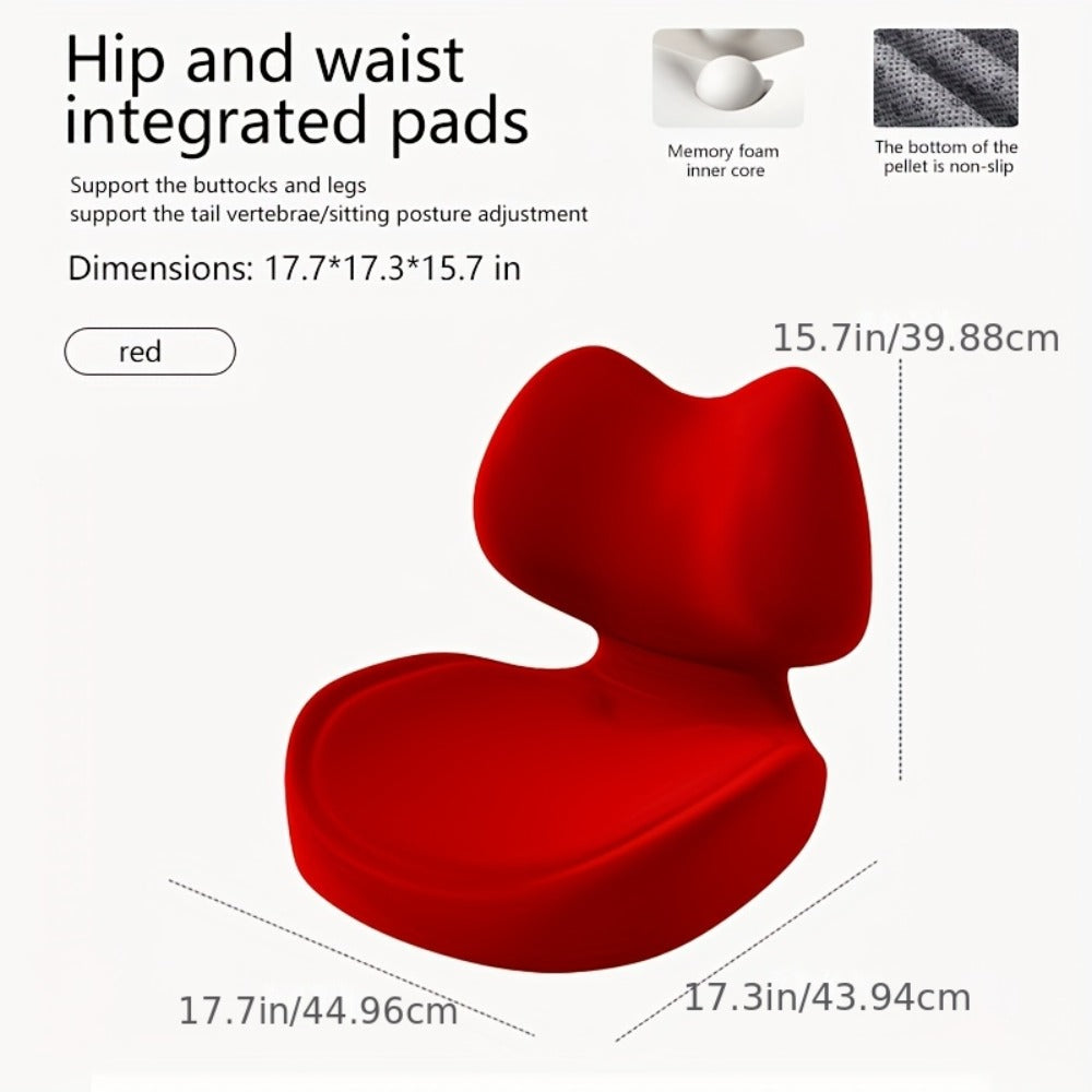 Ergonomic Seat Cushion for Tailbone & Lumbar Pain Relief - Memory Foam L-Shaped Car & Office Chair Cushion for Truck Drivers & Long Sitting