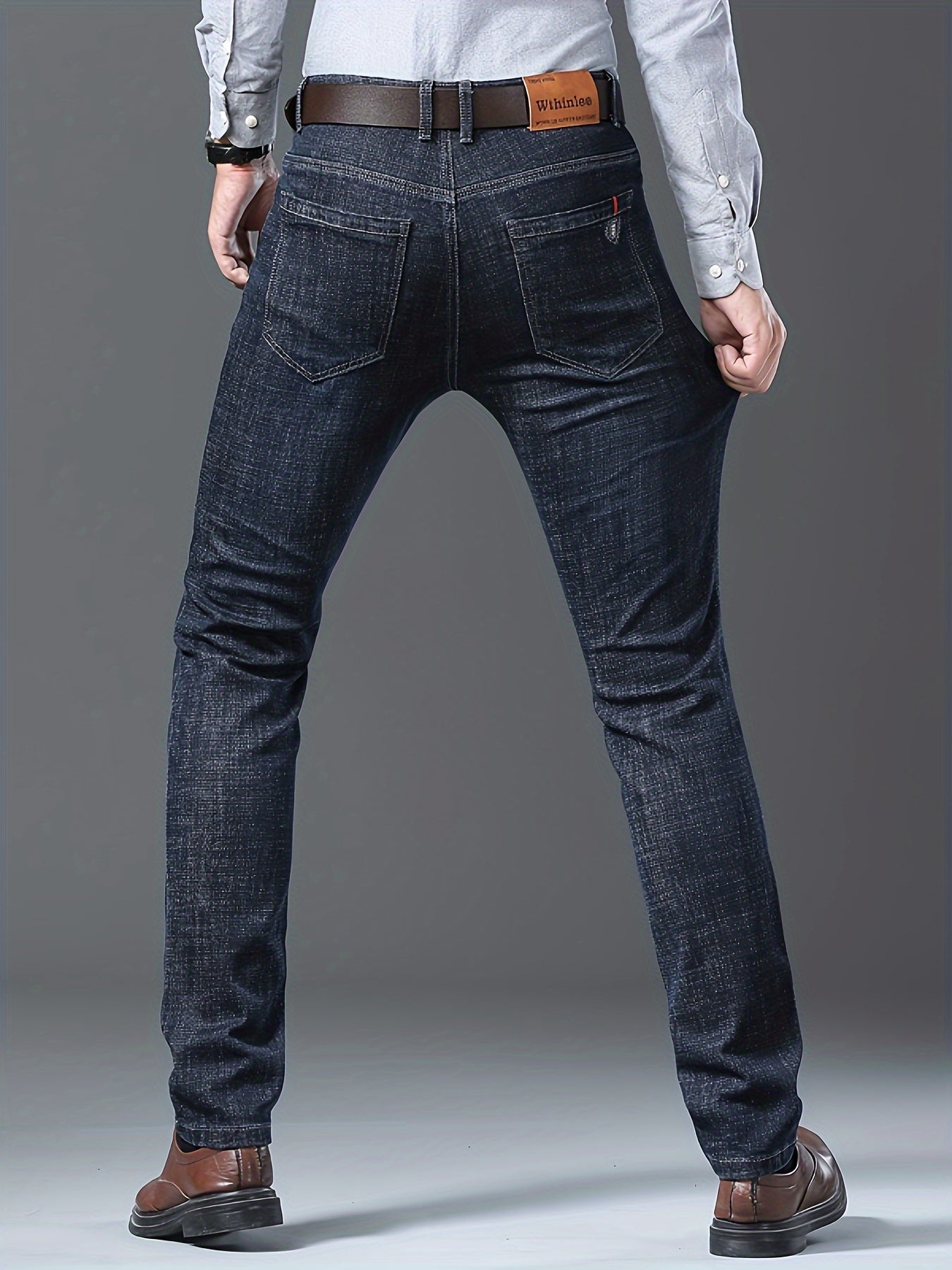 Men's Straight Leg Jeans - Vintage Wash Clean Finish Modern