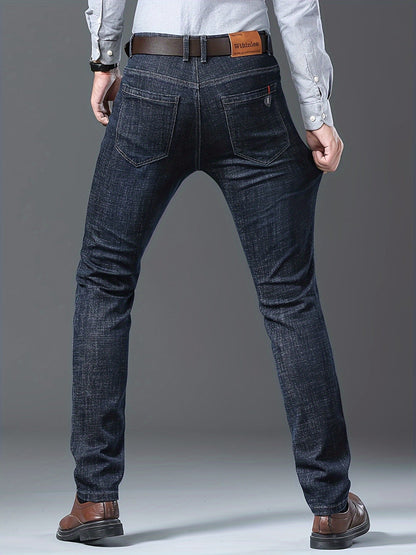 Men's Straight Leg Jeans - Vintage Wash Clean Finish Modern