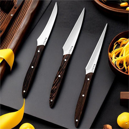 3-Piece Carving Knife Set Fixed Blade Whittling Knives – Portable Multifunctional Peeling Knife with Anti-Slip Outdoor Log Handle – Kitchen Tools Camping Gear Gifts for Dad Men