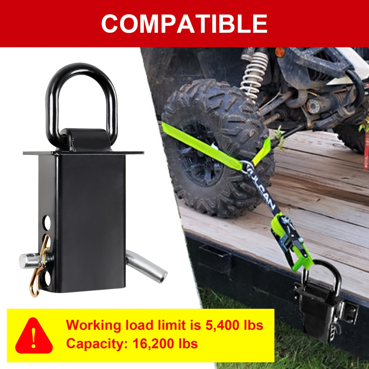 4/6/8/12/16 Pack 16200lbs Adjustable Heavy Duty Stakes, Stainless Steel Heavy-Duty Adjustable Stake Pocket D-Ring - 16200lbs Capacity, 4 Pin Holes For Precision Fit, Removable Stake Pocket D-Ring Tie Downs Utility For Flatbed Trucks Trailers