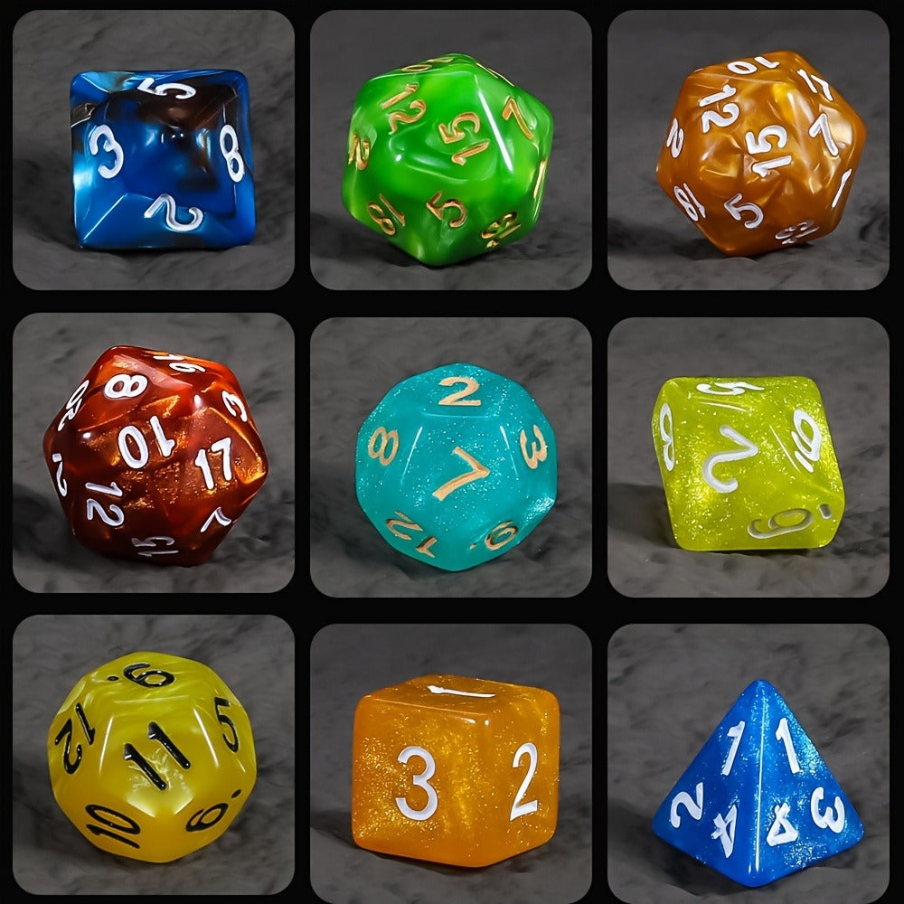 Polyhedral Dice Set 175pcs 25 Colors – 35 Two-Color & 140 Single-Color Acrylic Dice with Velvet Bag, D4 D6 D8 D10 D12 D20 for DnD Dungeons Dragons MTG Tabletop RPG Board Games Math