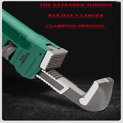 Pipe Wrench Professional Heavy Duty - 8", 12" & 18" CR-V Alloy Steel Plumbing Wrench, Non-Slip Ergonomic Handle, 1500 lbs Torque, Fits 1/2"-4" Pipes, for Plumbing, Automotive & Industrial Use