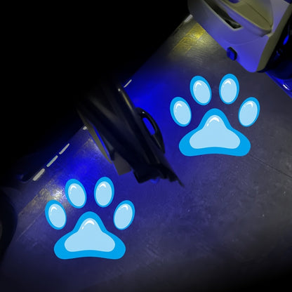 Car Door LED Projector Light 2 Pack - Welcome Courtesy Shadow Logo Puddle Lights, Cute Pattern Projection, Festive Atmosphere Night Light for Most Cars, Sky Blue Pink Amber