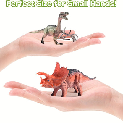 Dinosaur Toys for Boys 46pcs Realistic Jurassic Dinosaur Figures Set with Eggs, Trees & Fence – Educational STEM Playset for Kids Ages 3-12, Perfect Birthday & Easter Gift for Boys and Girls