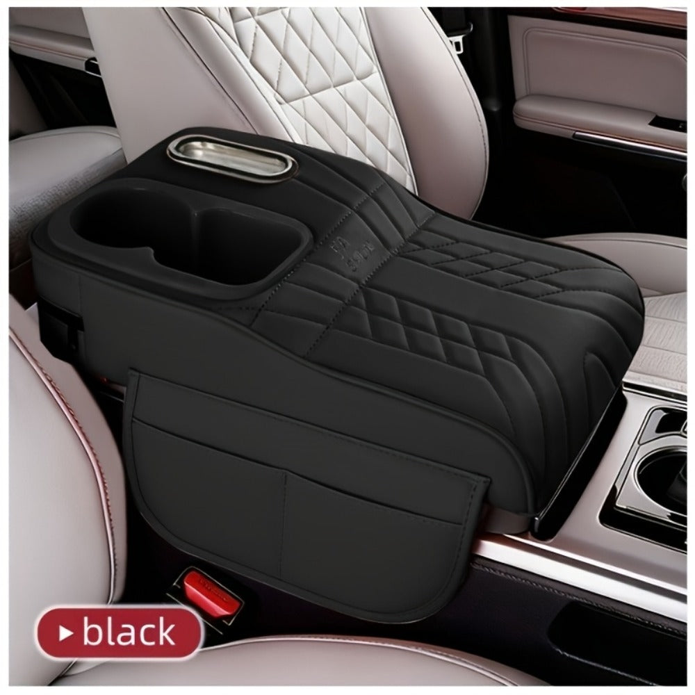Car Center Console Tray Organizer with Cup Holder & Tissue Box – Non-Slip Storage Mat for Car Interior, Multi-Color, Universal Fit for Most Vehicles